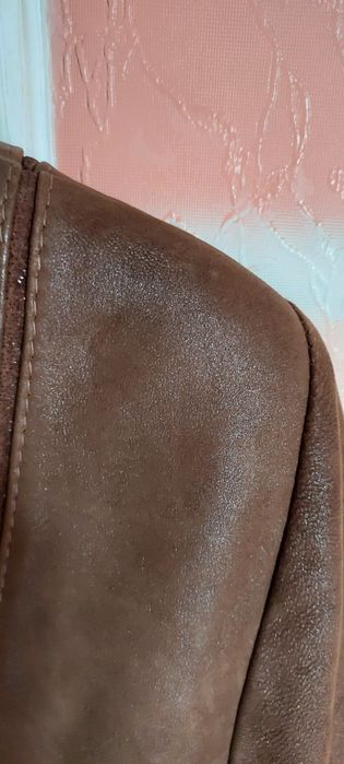 Шкіряний тренч жакет куртка