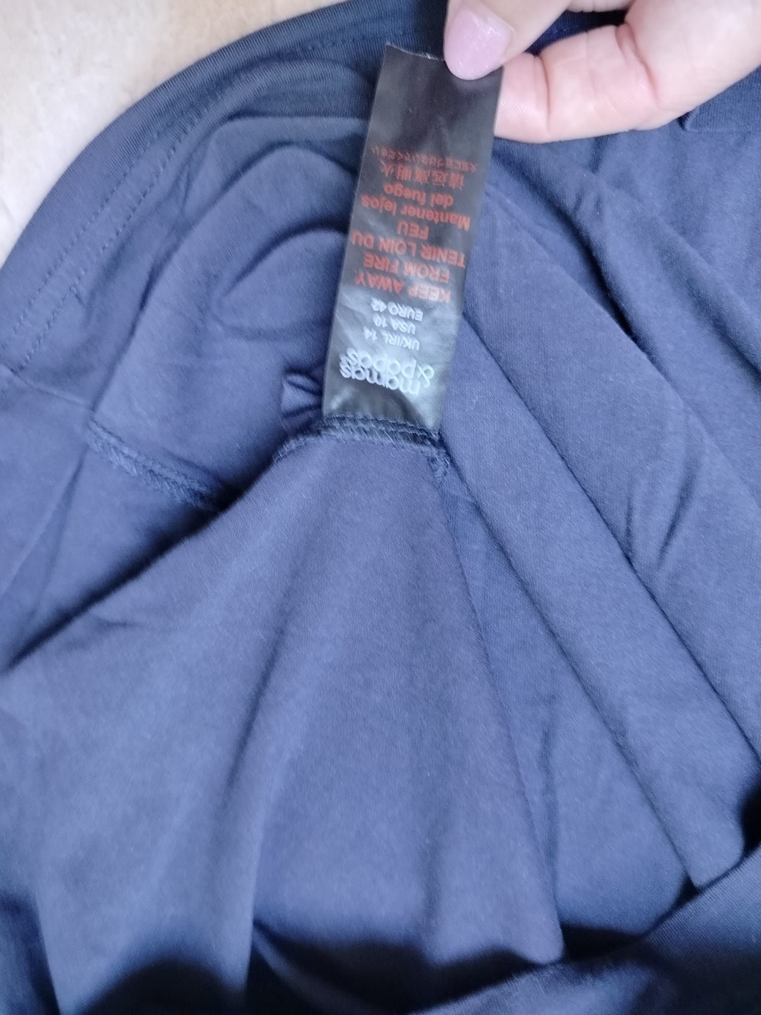 Sukienka ciążowa granatowa prosta mamas papas 42