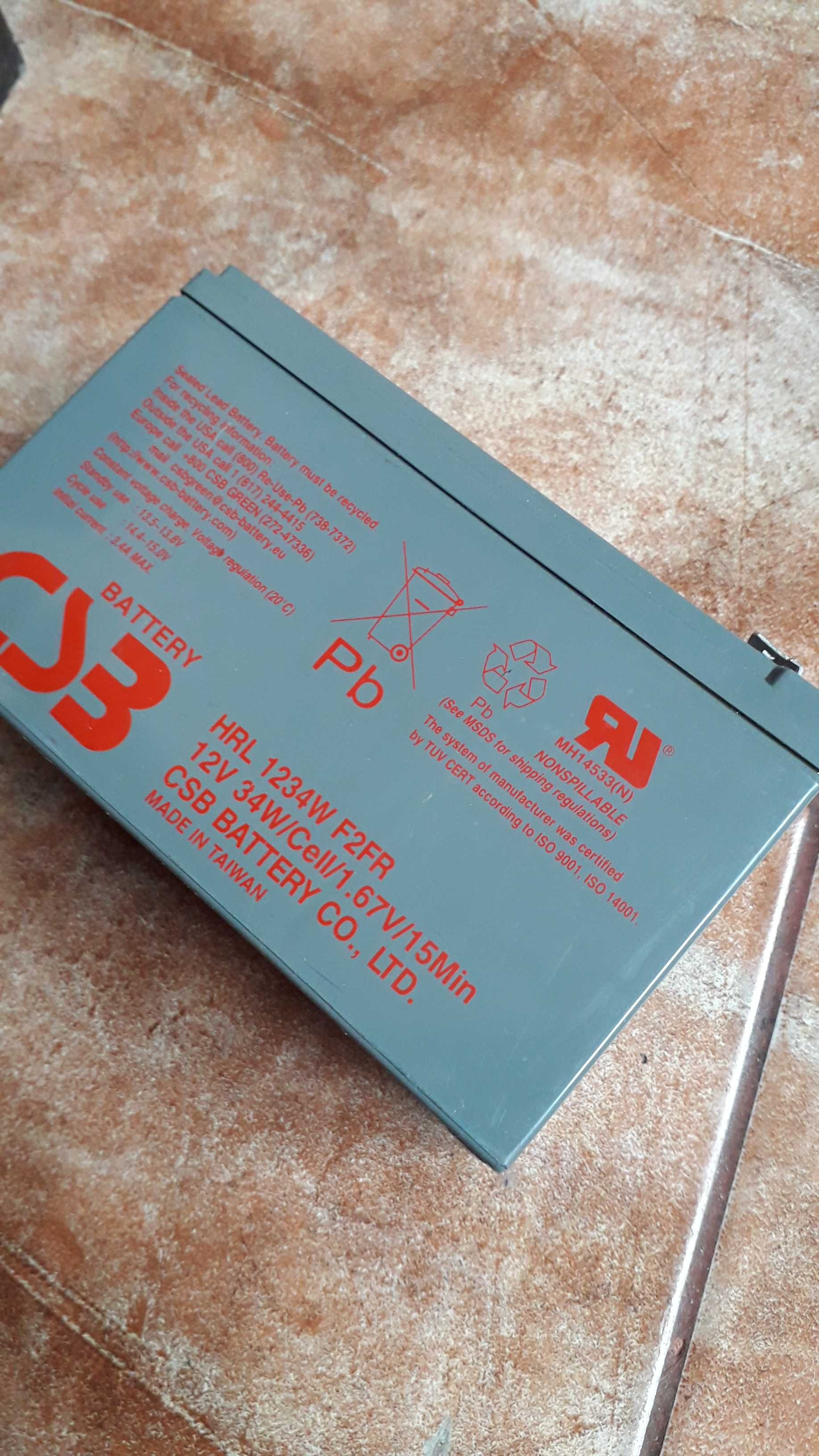CSB HRL1234 HR1234 аккумулятор 12В 9АЧас (UPS12460 RBC17)