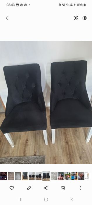 Krzesla welurowe