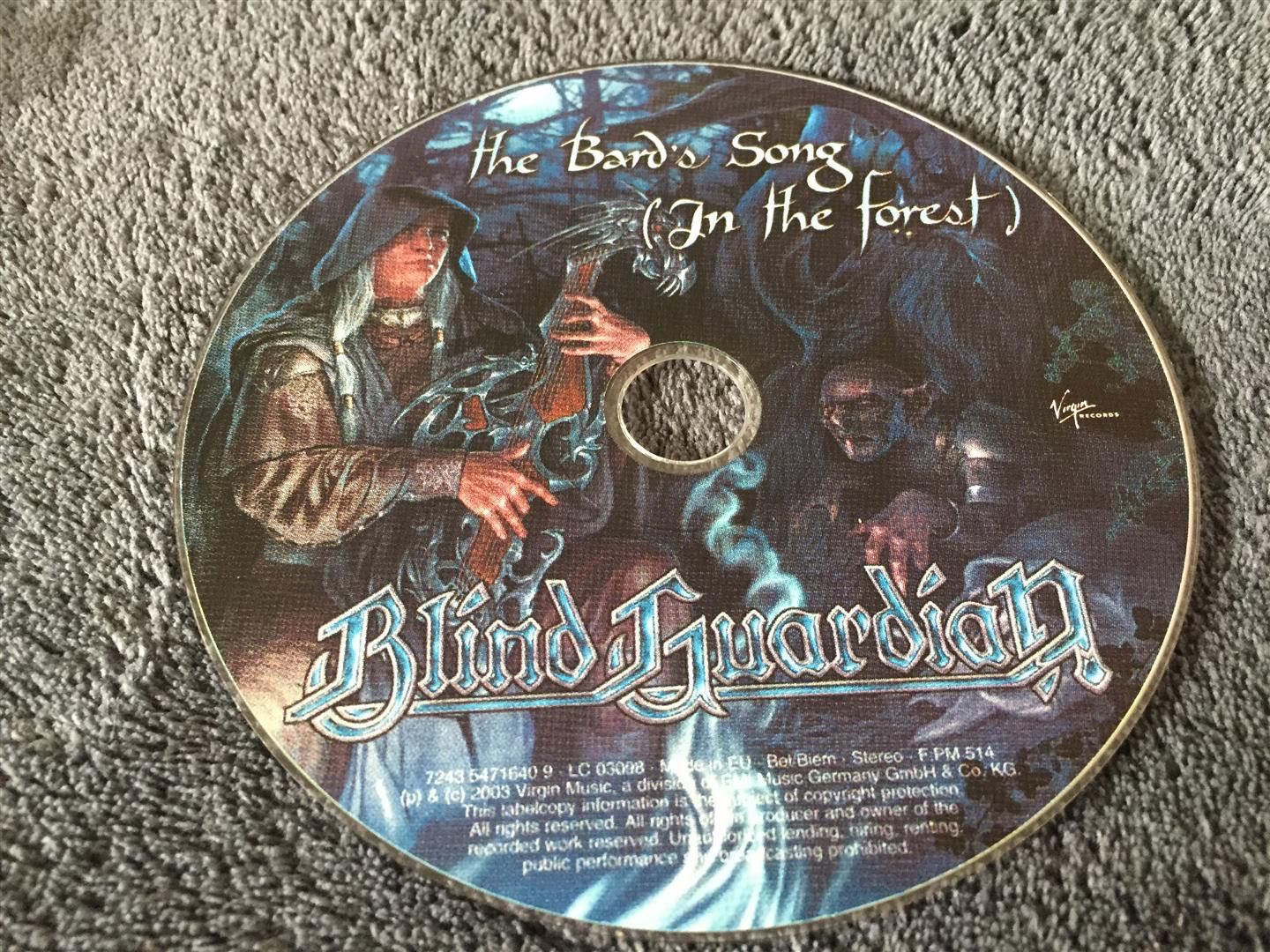 Blind Guardian - The Bard's Song (In The Forest) Picture CD RAR