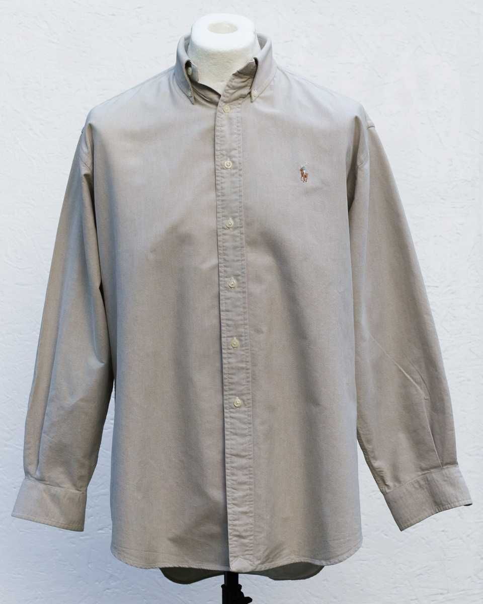 Ralph Lauren koszula roz 16-33 L oliwkowy melanż box fit baw. yarmouth