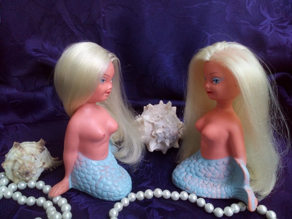 Кукла ГДР Русалочка 1960-е винтаж 13 см резина эмаль русалка Германия