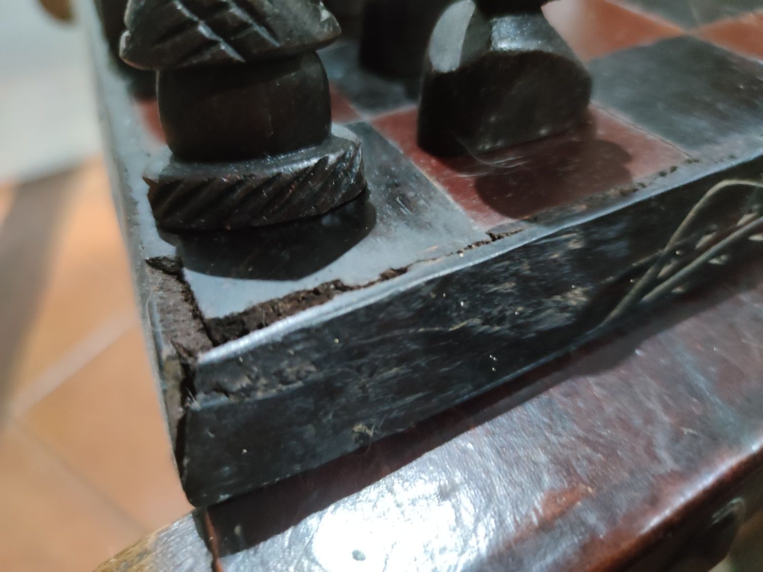 Artesanato Africano estátuas xadrez caixas