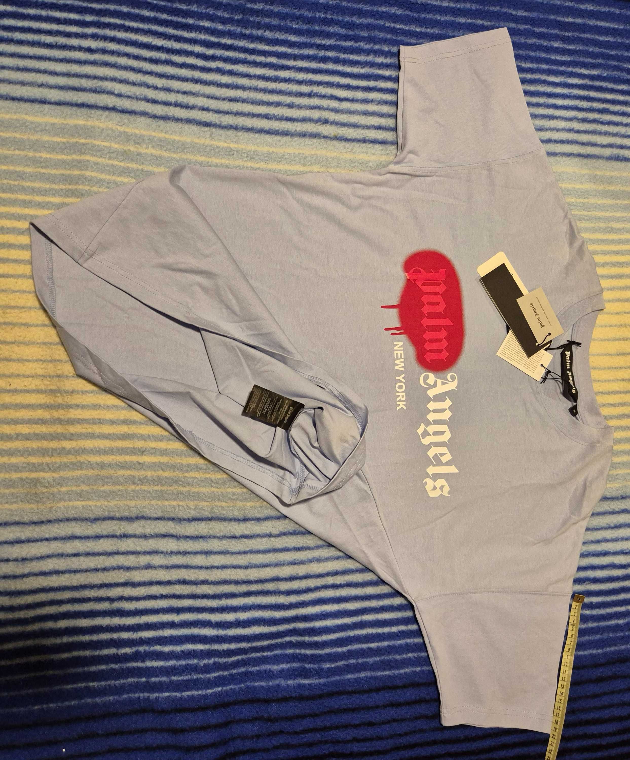 Nowa Jasna bawelaniana koszulka super jakość PALM ANGELS OVERSIZE M