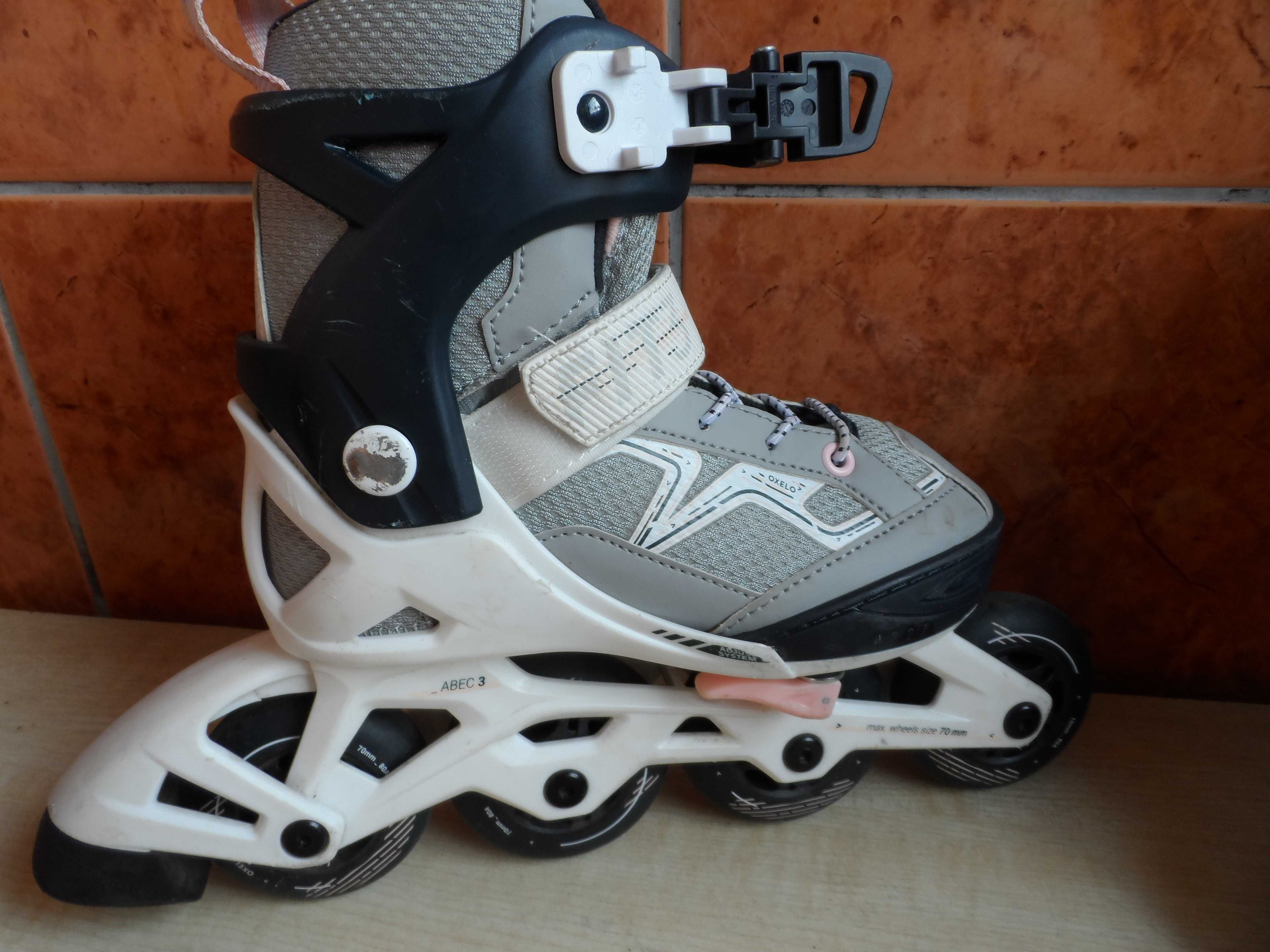 Rolki decathlon Oxelo Nr 29-32 fit 3,kask i ochraniacze