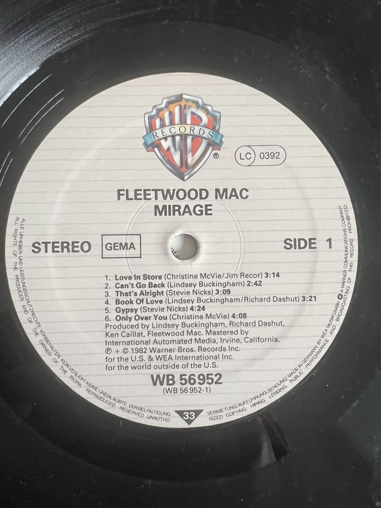 Фірмові платівки Fleetwood Mac