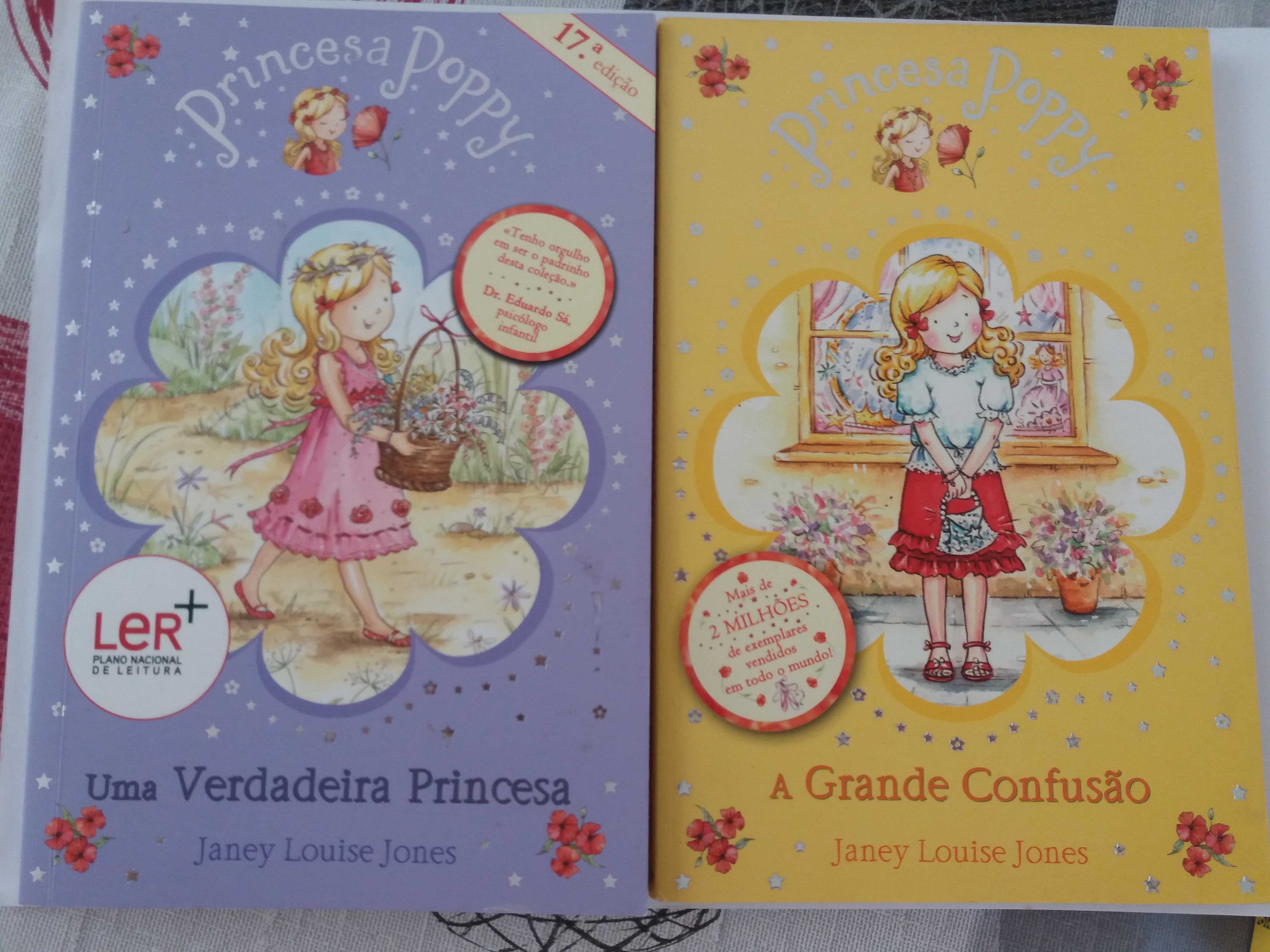 Livros "Princesa Poppy" volumes 1 e 3