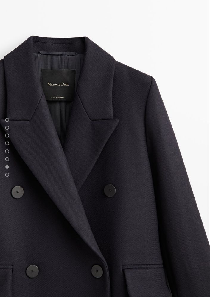 Пальто синє Massimo Dutti
