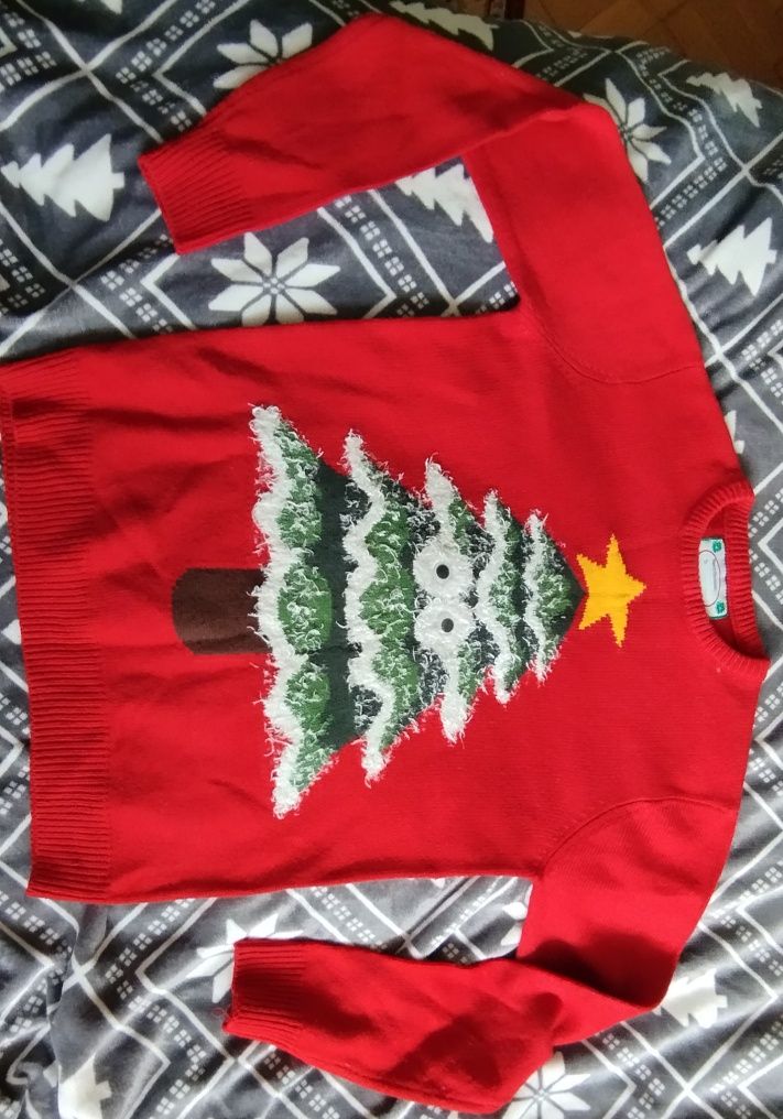 Sweter Świąteczny z choinką M