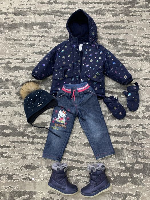 Куртка + штани утеплені для дівчинки 98