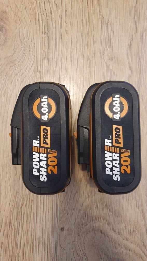 Zestaw WORX akumulator 2x 4,0 Ah + podwójna ładowarka Nie używane 2024