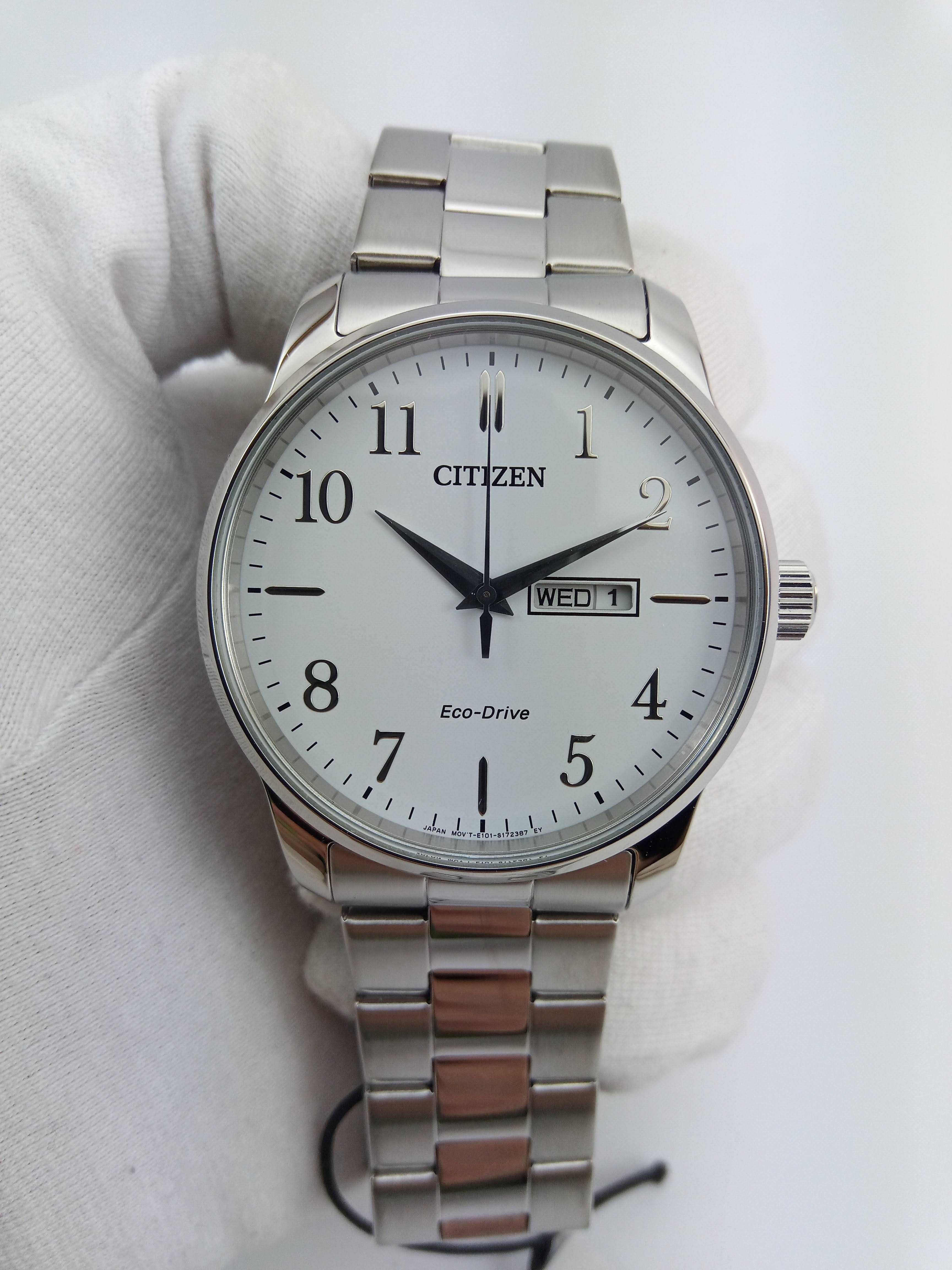 Японские мужские часы Citizen Eco-Drive BM8551-54A, сапфир, солнечная