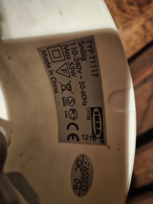 Lampa wisząca biała ażurowa Ikea