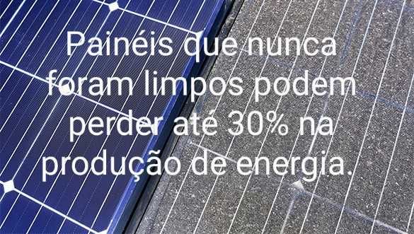 Limpeza automática de painéis solares
