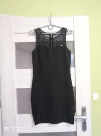 Czarna sukienka z siateczką