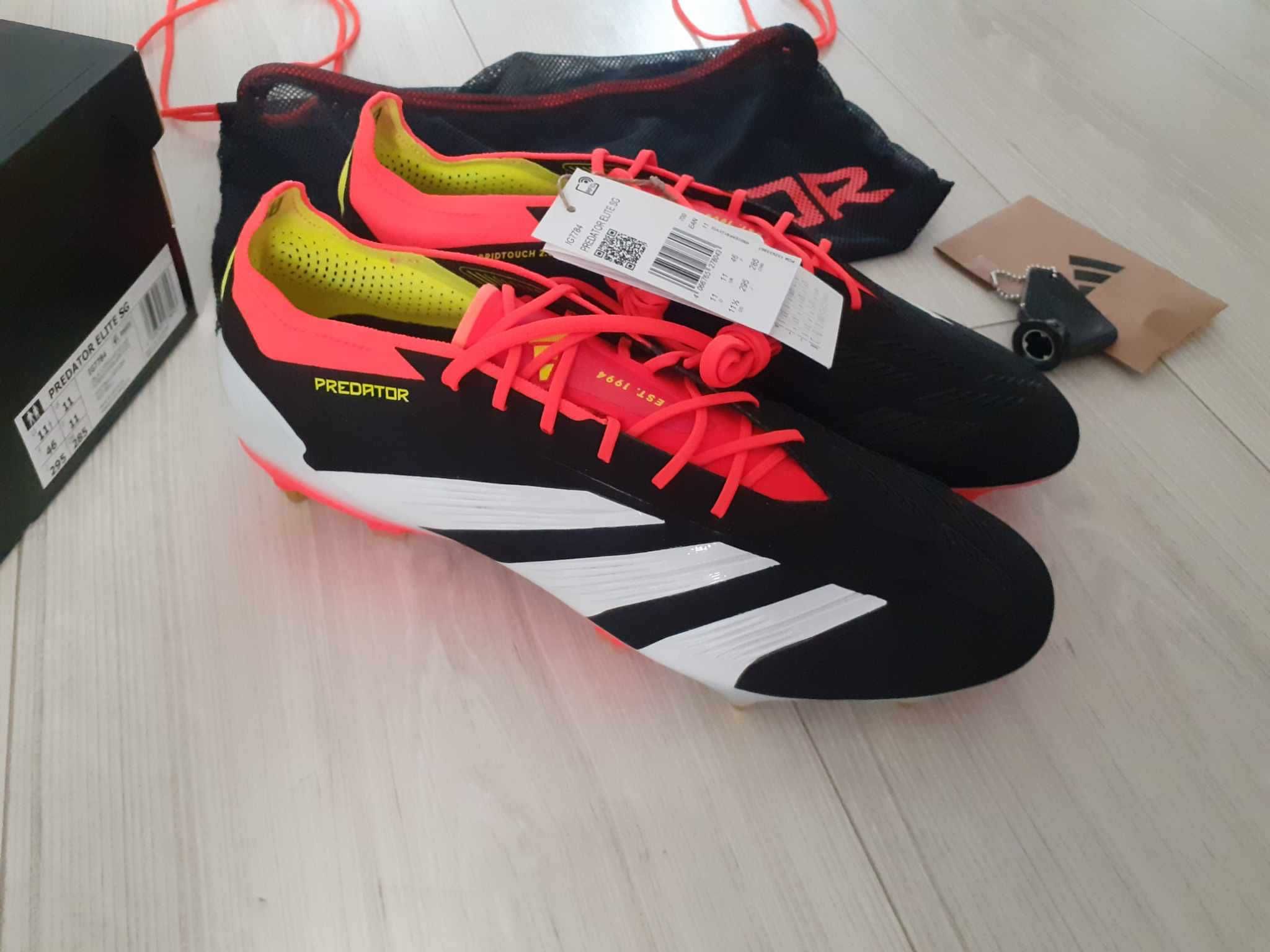 Profesjonalne buty piłkarskie korki Adidas Predator Elite SG IG7784 46