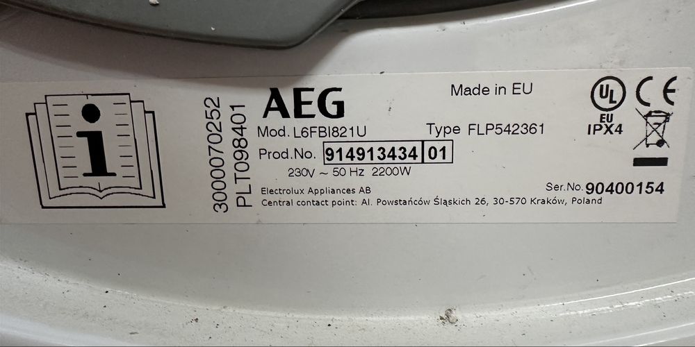Maquina AEG para peças
