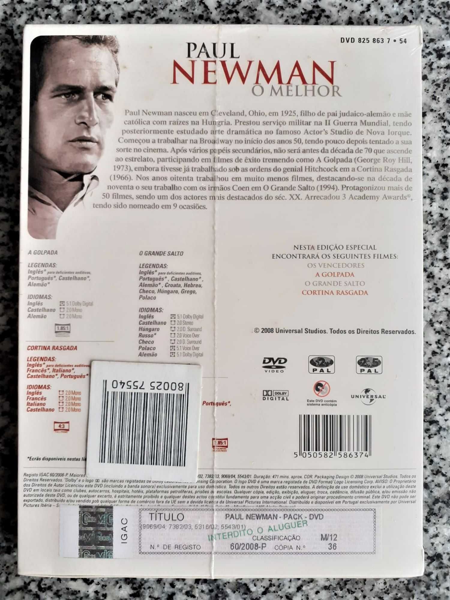 Coleção Paul Newman: O Melhor - 4 DVDs - NOVO / SELADO