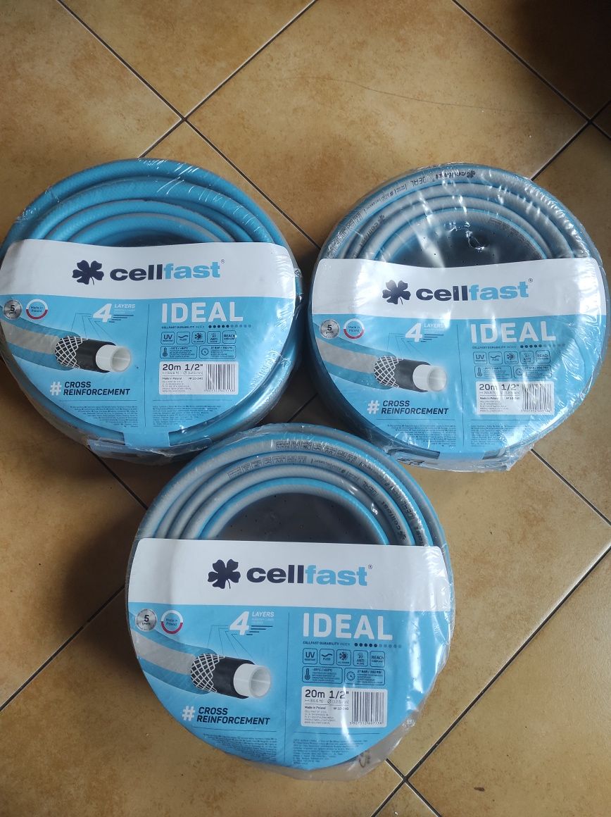 Шланг садовий армований 20 м 1/2" CELLFAST Ideal полива поливальний