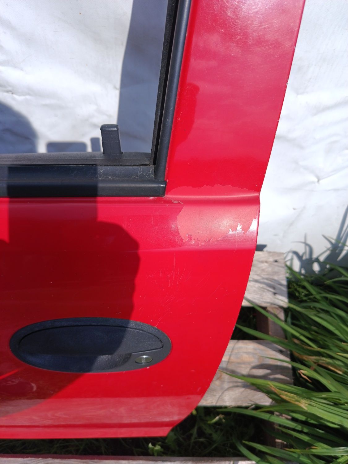 Drzwi Lewe Opel Corsa C 05r Z547 Czerwone Kompletne Tanio