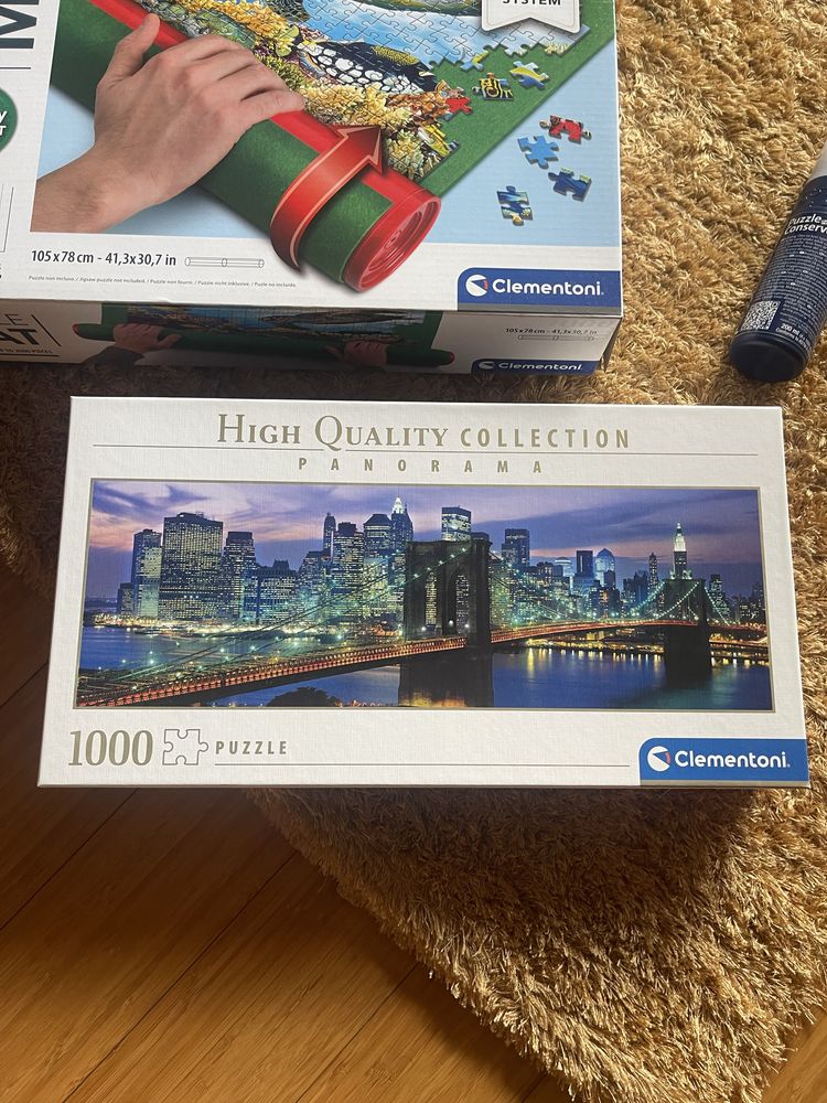 Puzzle com tapete e cola