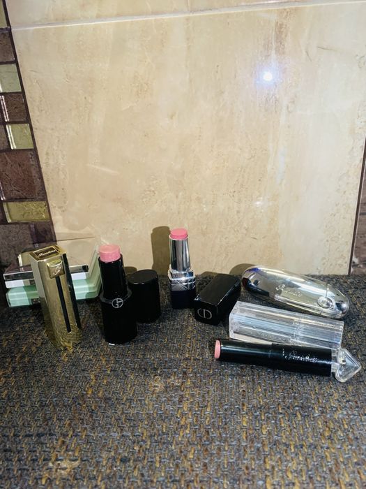 Набір косметики комплект помад бюті бокс 5 штук guerlain діор армані