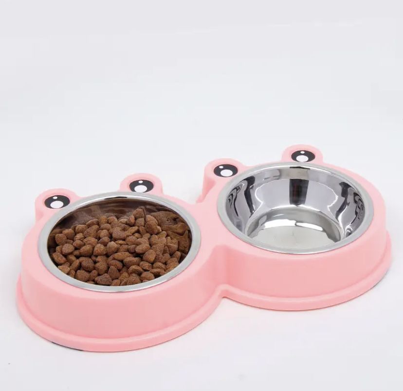 Подвійна миска для собак та котів Taotaopets Frog