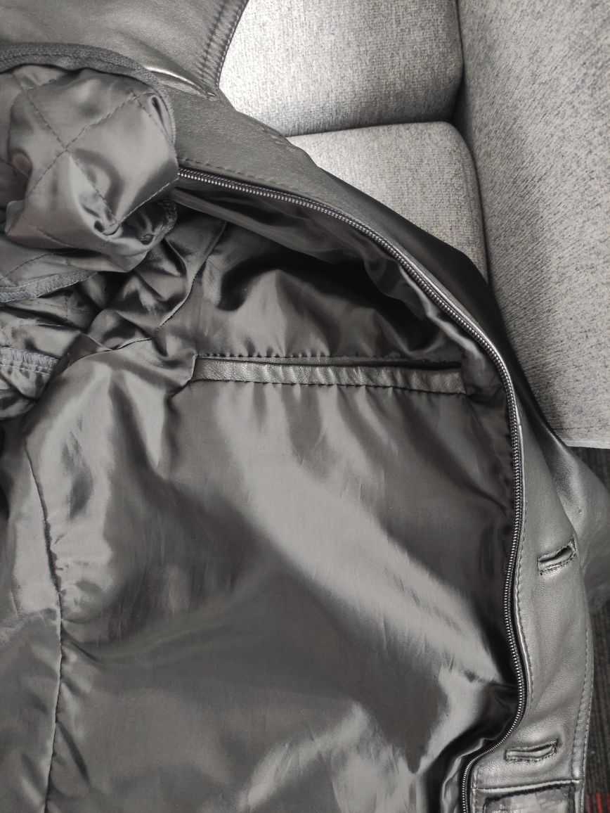 Kurtka ze skóry naturalnej Premium, elegancka z odpinaną podpinką