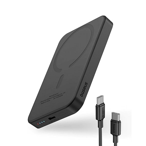 Mini powerbank Baseus 5000mAh 20W + kabel USB-C (20V/3A) - czarny
