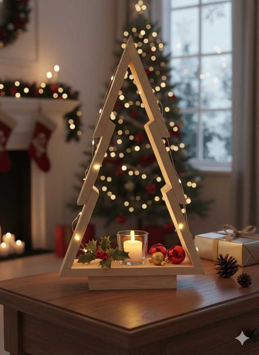 Drewniana Choinka - 60cm wys. nowoczesna