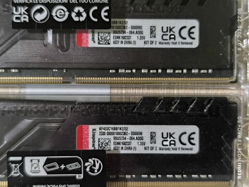 Pamięć RAM DDR4 32GB (2x16) 3200 CL16 Kingston Fury
