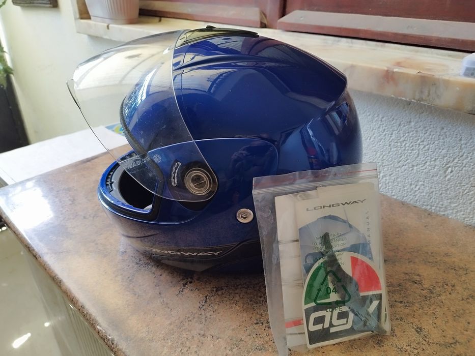 Capacete AGV Azul Metalizado