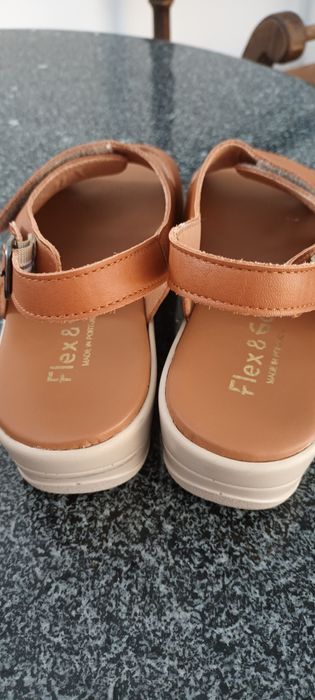 Sandálias senhora em Pele