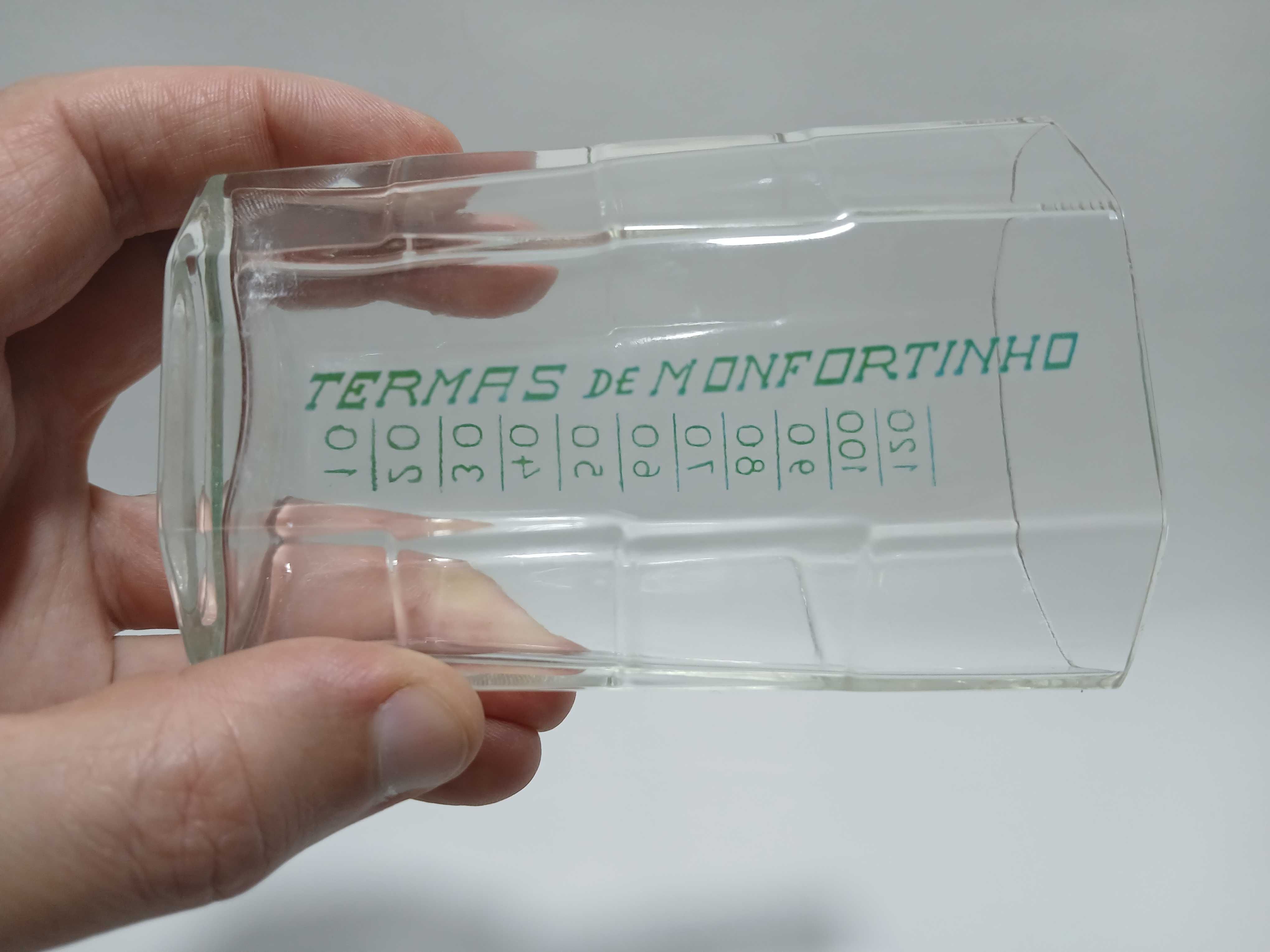 Antigo copo termal - Termas de Monfortinho - Medidas - Pirogravado
