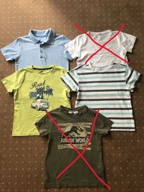 Koszulki na krótki rękaw dla chłopca 110/116 - 3 sztuki.