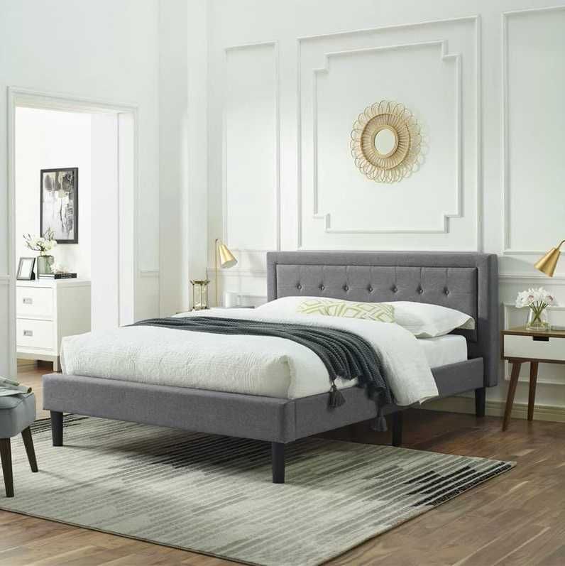 Eleganckie łóżko SYPIALNIA BONO ze stelażem PRODUCENT wybór tkanin