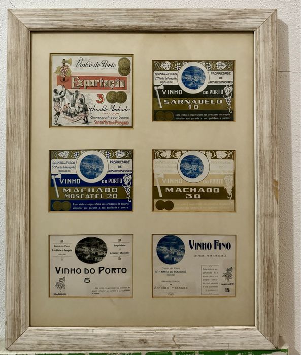 Quadro rótulos vinho do porto