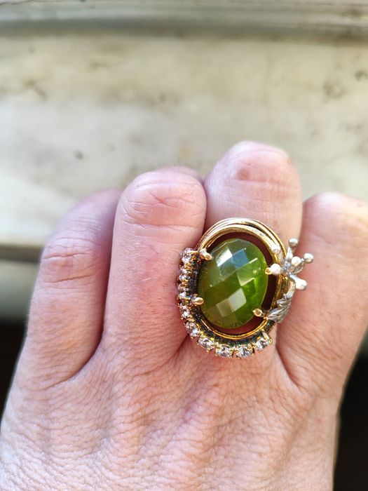 Anel em prata dourada