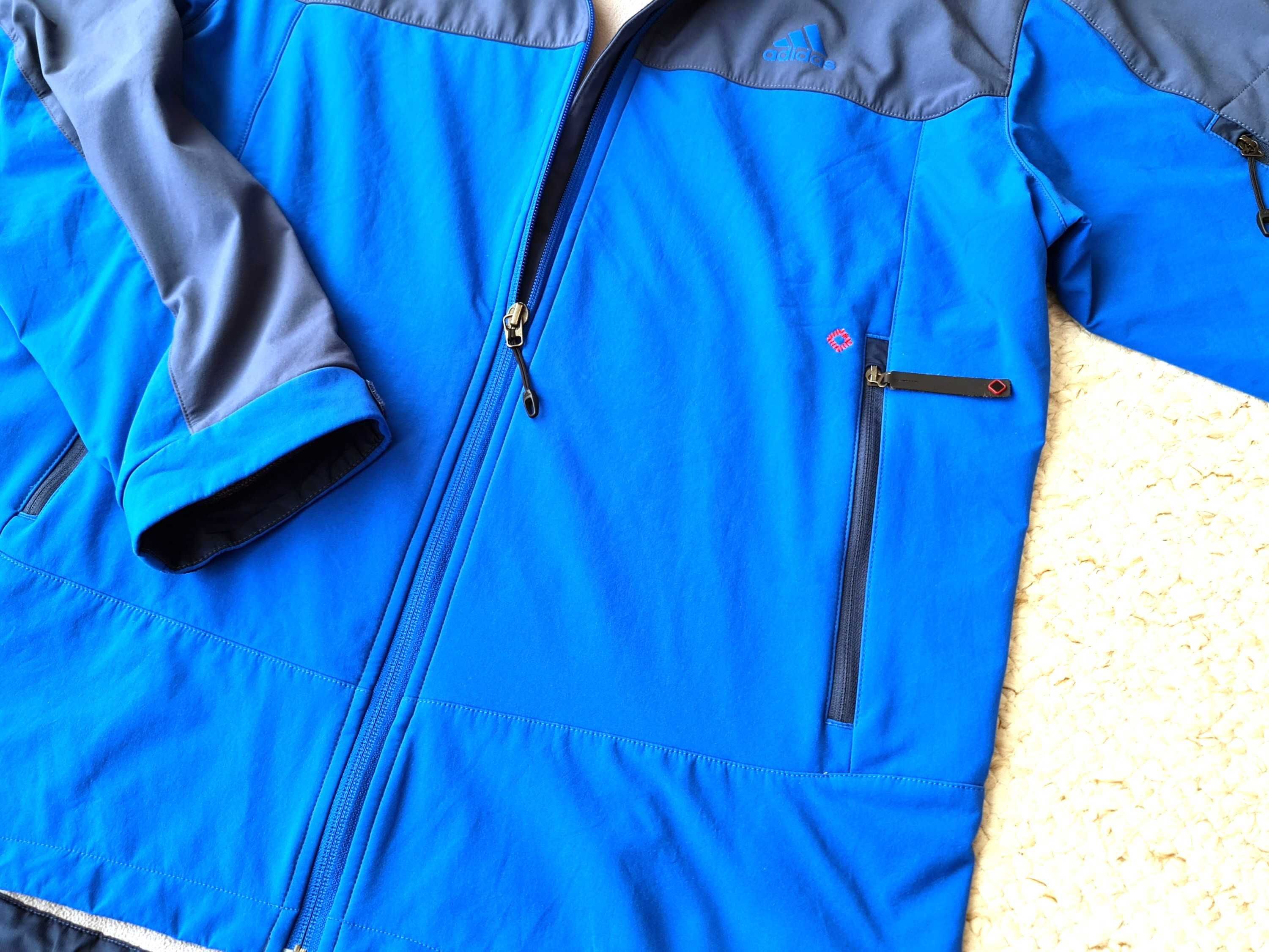 Softshell Adidas Climaproof, rozm. L, bluza, niebieski, granatowy