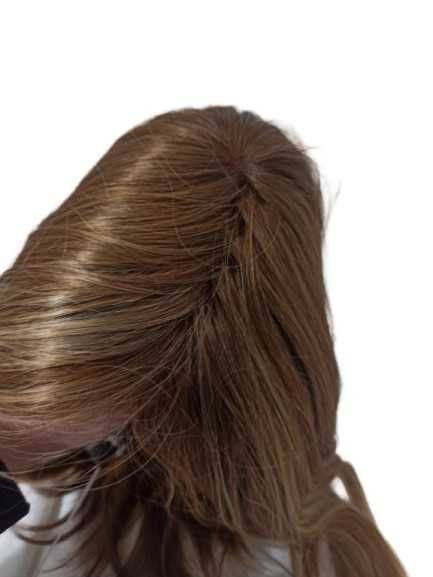 Peruka naturalna bob bez grzywki deluxe model 35 cm -Nessaja wigs shop