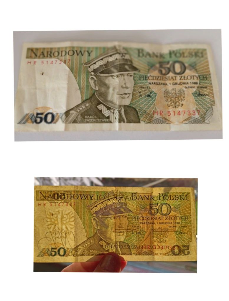 Monety banknoty stare Tylko całość