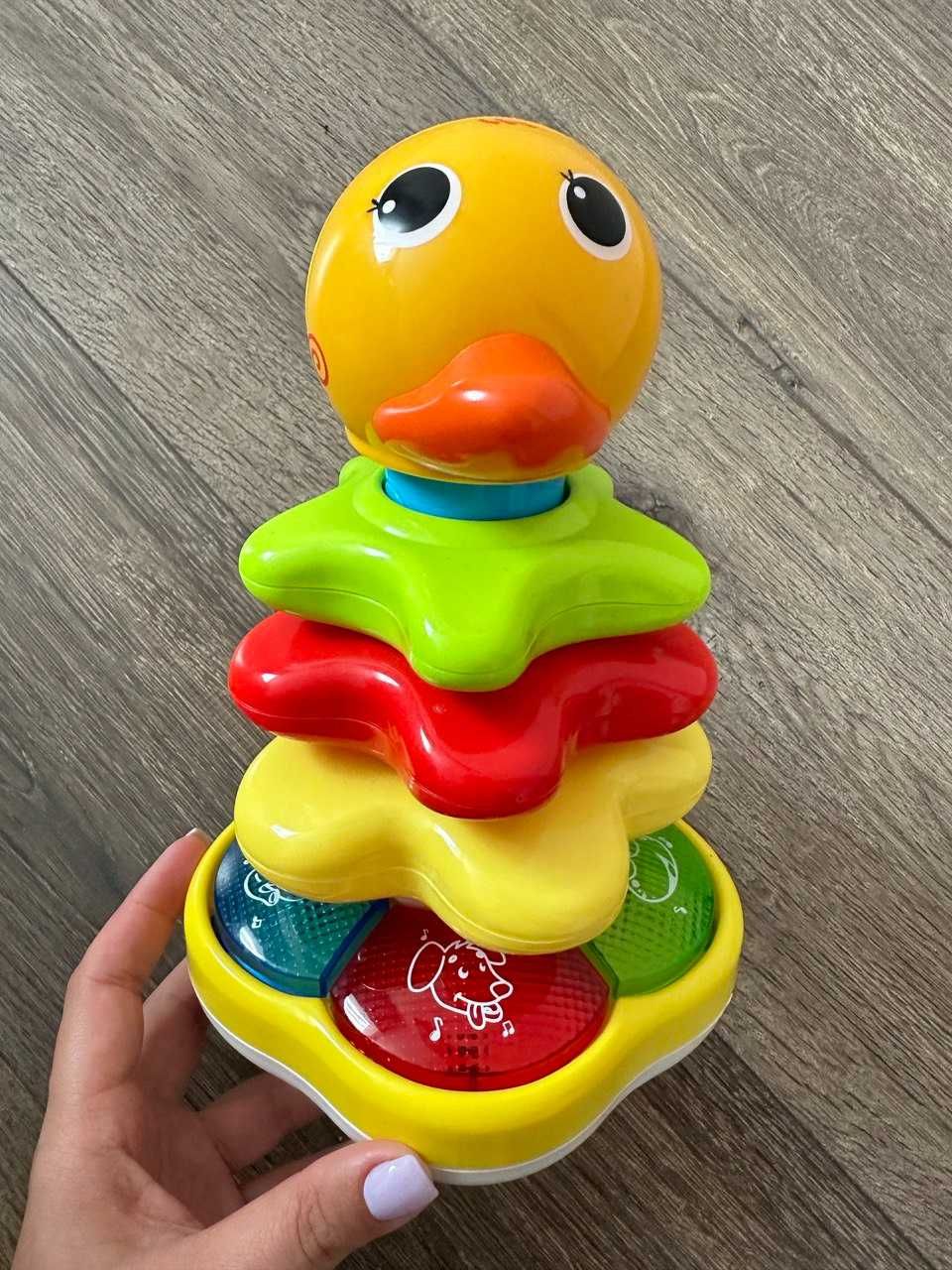 Дитяча інтерактивна іграшка качка пірамідка Limo Toy
