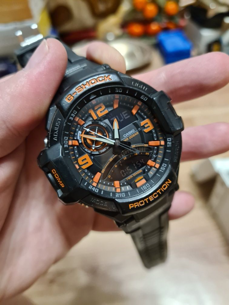 Оригинал Casio G-Shock GA-1000 Twin Sensor Compas с Компасом