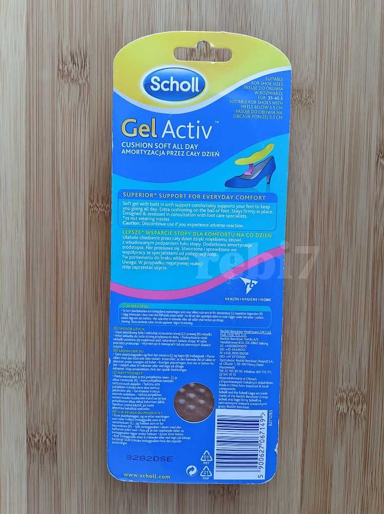 Scholl Gel Activ wkładki do obuwia na obcasie Soft