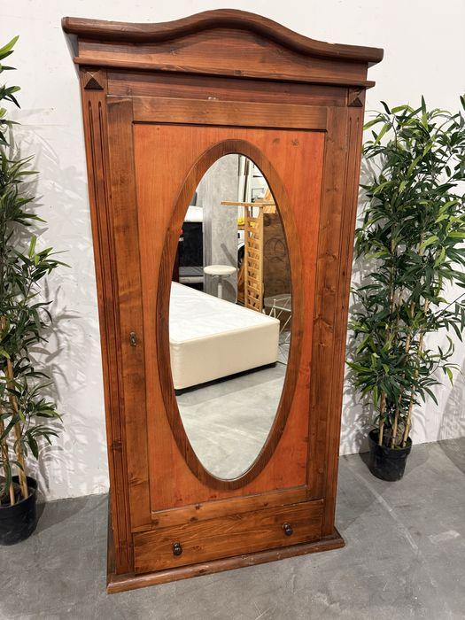 Piekna sosnowa szafa z lustrem i szufladą super stan dowóz wysyłka