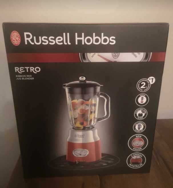 NOWY blender Russel Hobbs Retro - kolor czerwony