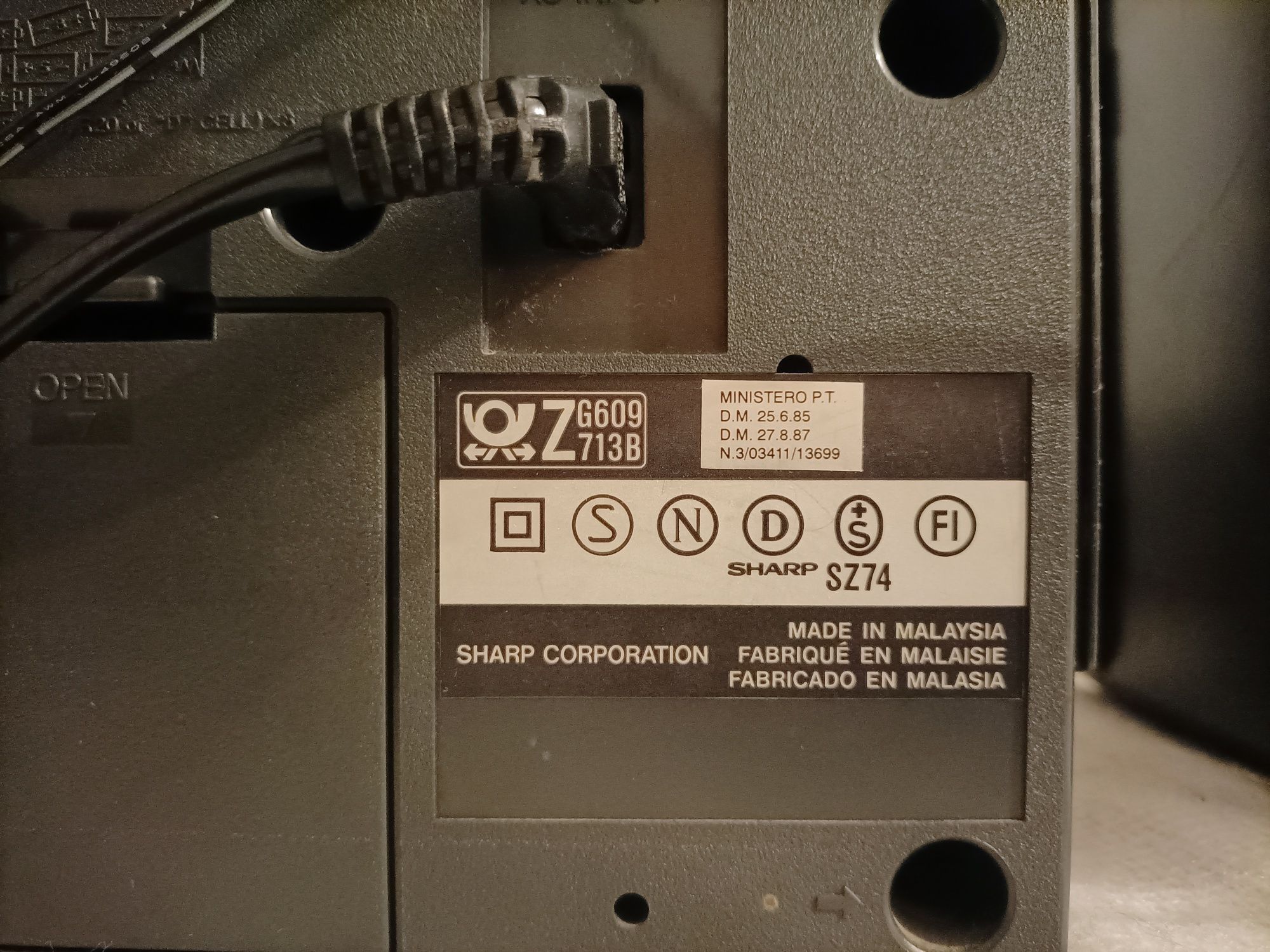 Radio gravador Sharp anos 90
