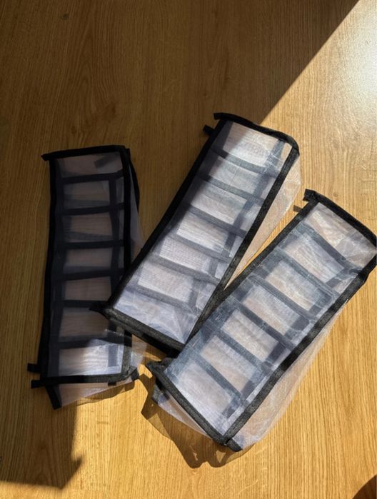 Organizery miękkie do szuflad szafek komody dziecięcej 12x32 cm czarne