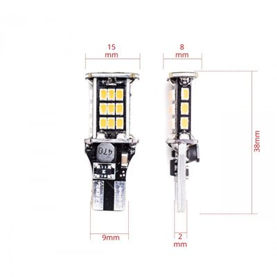 Żarówki W16W T15 Pomarańczowe 30 Smd 3020 Canbus